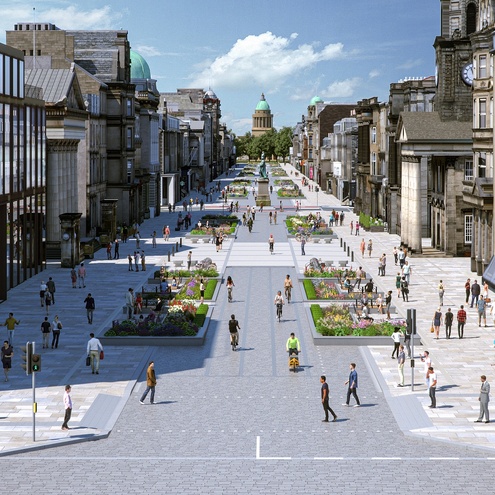 George Street First New Town, Edinburgh – City of Edinburgh with Faithful & Gould, Atkins, Sustrans and Transport Scotland