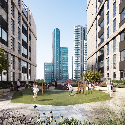 Graphite Square, Lambeth – Third.i Group with Ben Adams Architects, Heyne Tillett Steel, Max Fordham and Martha Schwartz Partners