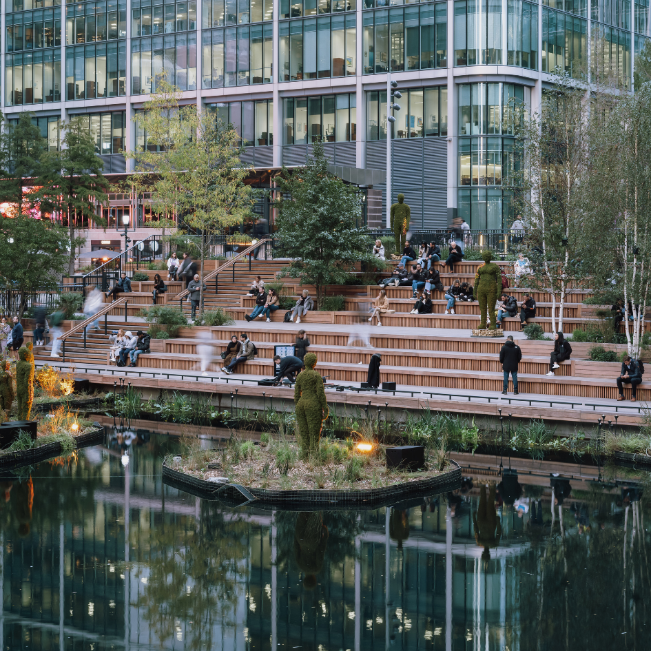 Eden Dock, London Borough of Tower Hamlets for Canary Wharf Group with Howells, HTA Design and Greengage