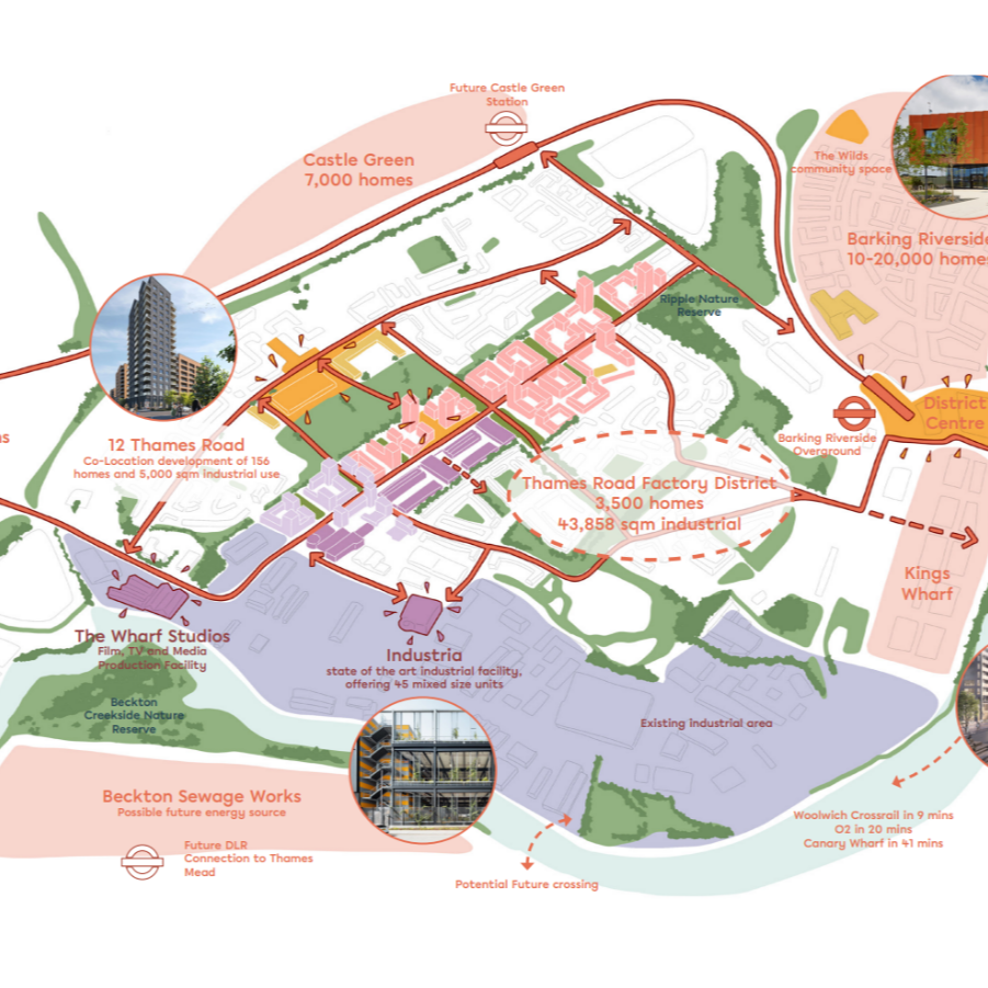 Thames Road Vision and Design Code SPD, London Borough of Barking and Dagenham for Be First and London Borough of Barking and Dagenham with PRD, Urban Flow, BBUK and Arup